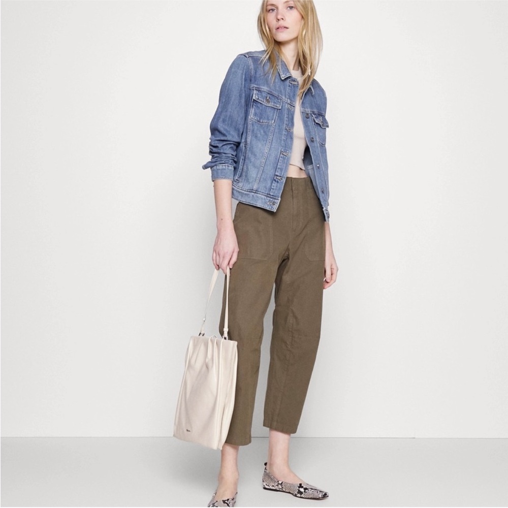 rag & bone Utility Leyton Workwear Cotton Cropped Pants